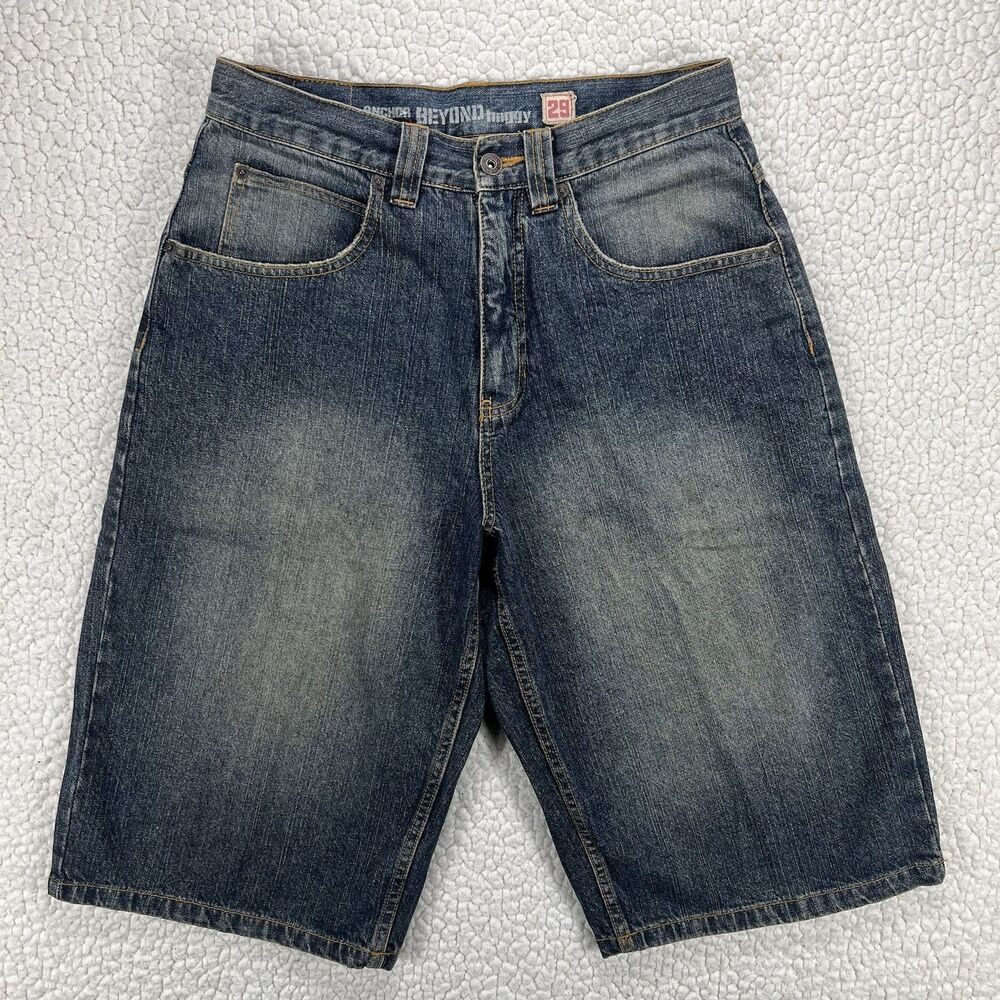 Anchor Blue Beyond Baggy Denim Shorts Men's Size 29 Blue Y2K Hip Hop Streetwear